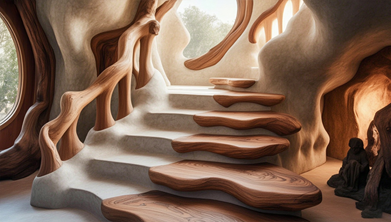 水泥仿木楼梯.jpg 水泥仿木楼梯