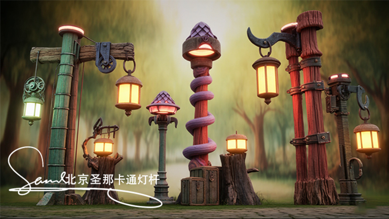 卡通灯杆.jpg 卡通灯杆