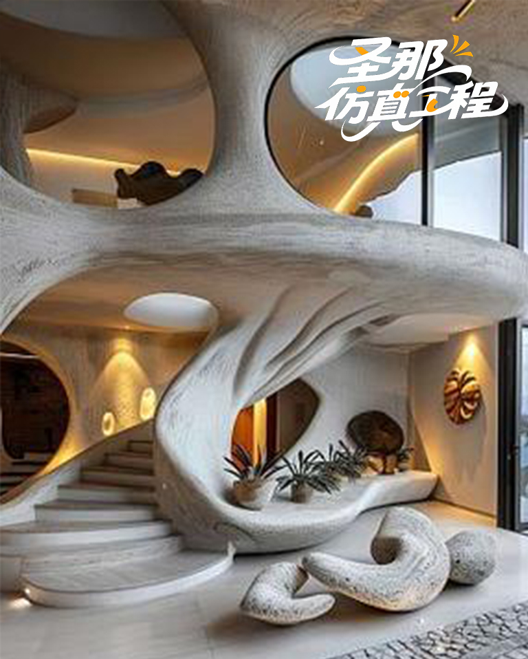 水泥仿木楼梯.jpg 水泥仿木楼梯