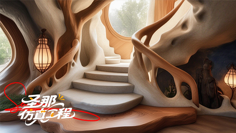 水泥仿木楼梯.jpg 水泥仿木楼梯