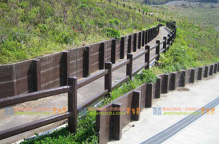 常见的几种水泥仿木挡土墙及其应用