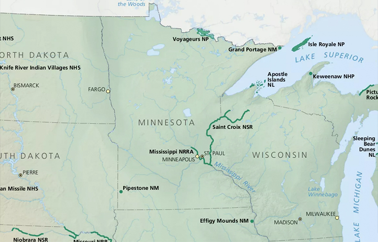 明尼苏达州国家公园-黑暗的森林 开阔的草原 狂野的河流