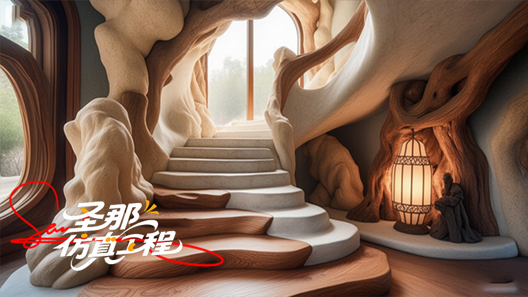 水泥仿木楼梯.jpg 水泥仿木楼梯