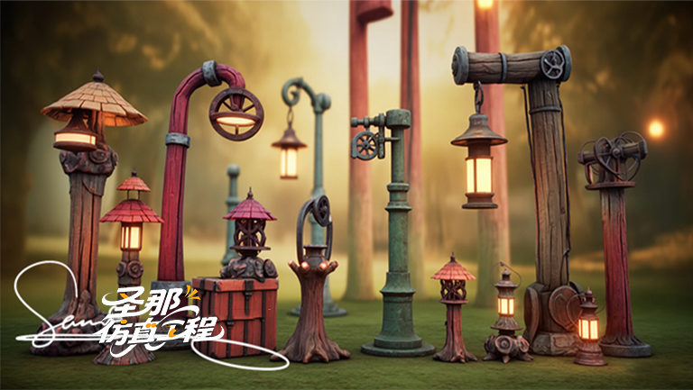 水泥仿木灯杆